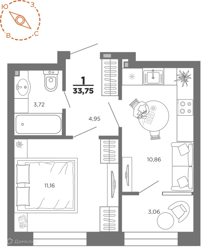 Фото квартиры в ЖК Нобель