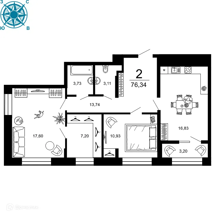 Фото квартиры в ЖК ВЕГА