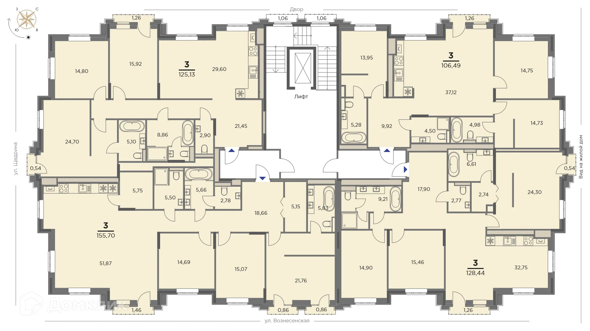 Фото квартиры в ЖК Жилой дом на Вознесенской