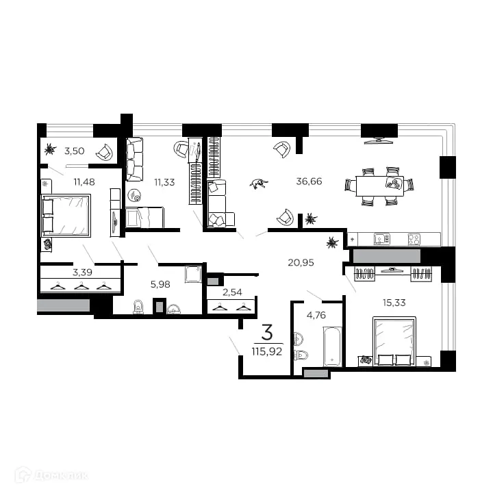 Фото квартиры в ЖК ВЕГА