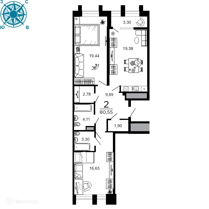 Фото квартиры в ЖК ВЕГА