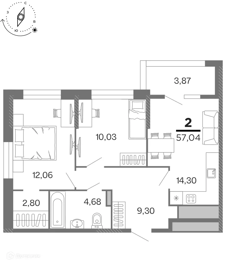 Фото квартиры в ЖК "Бирюзова Парк"