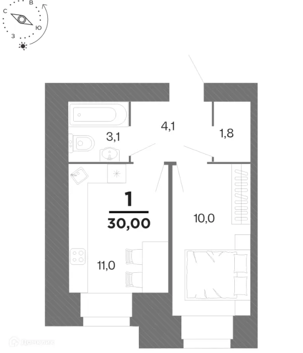 Квартира в ЖК "Бирюзова Парк"