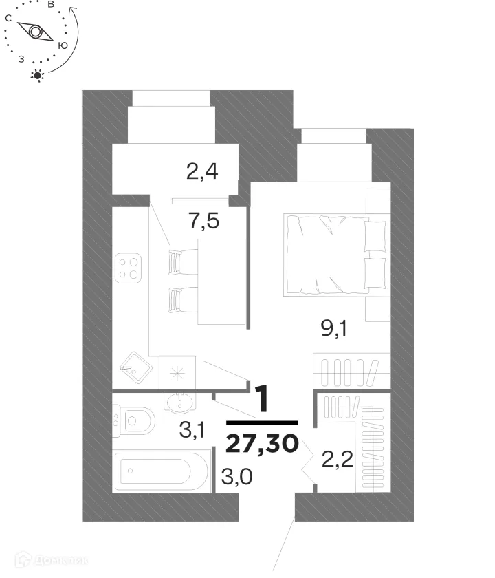 Фото квартиры в ЖК "Бирюзова Парк"