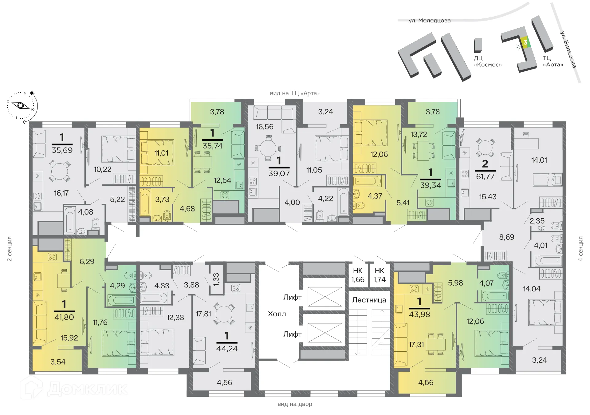 Фото квартиры в ЖК "Бирюзова Парк"