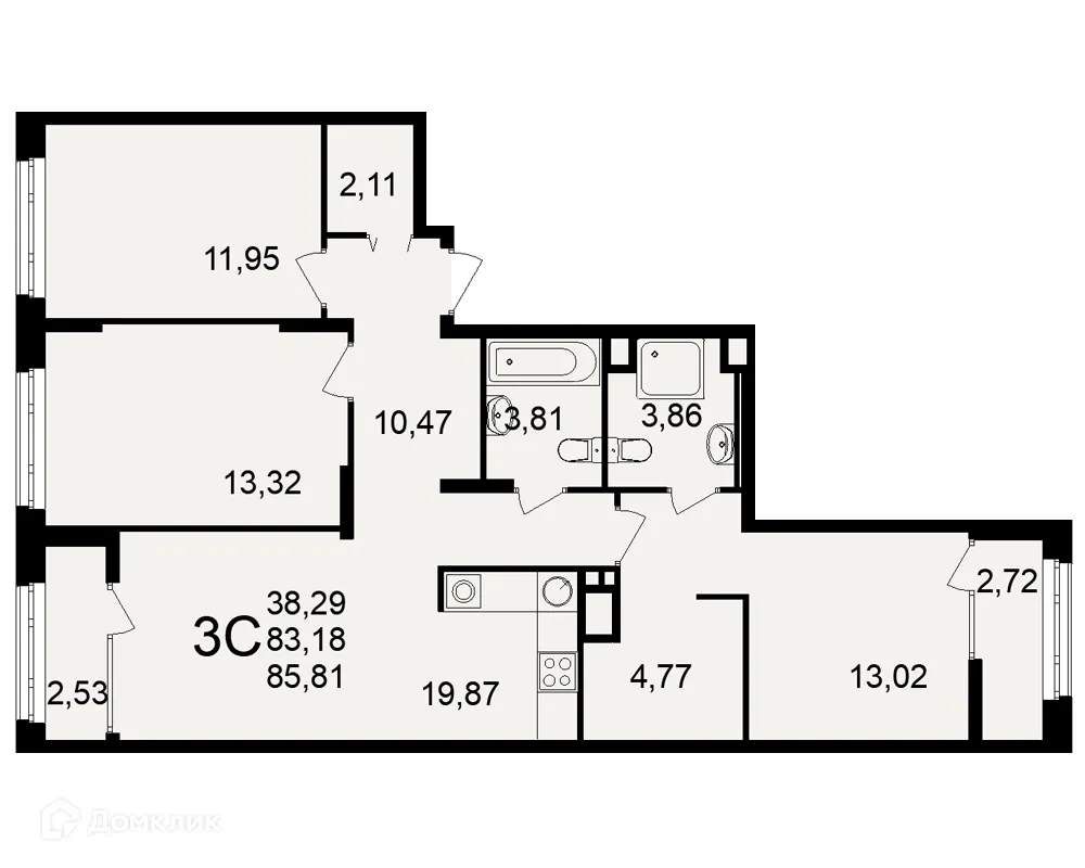 Фото квартиры в ЖК Аура
