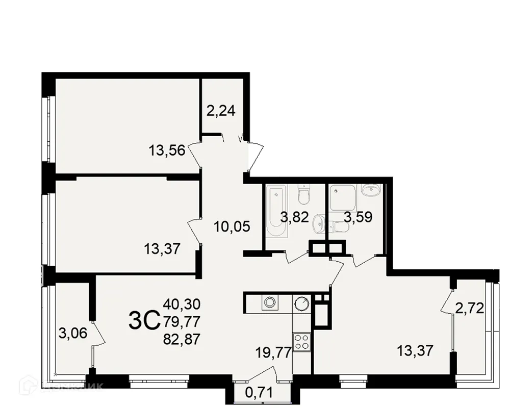 Фото квартиры в ЖК Аура
