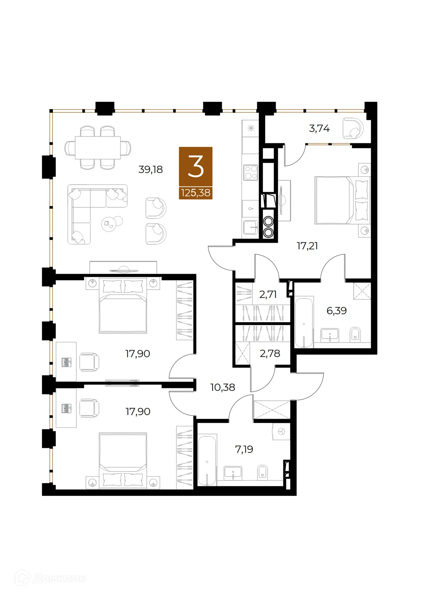 Фото квартиры в ЖК МЕДНЫЙ