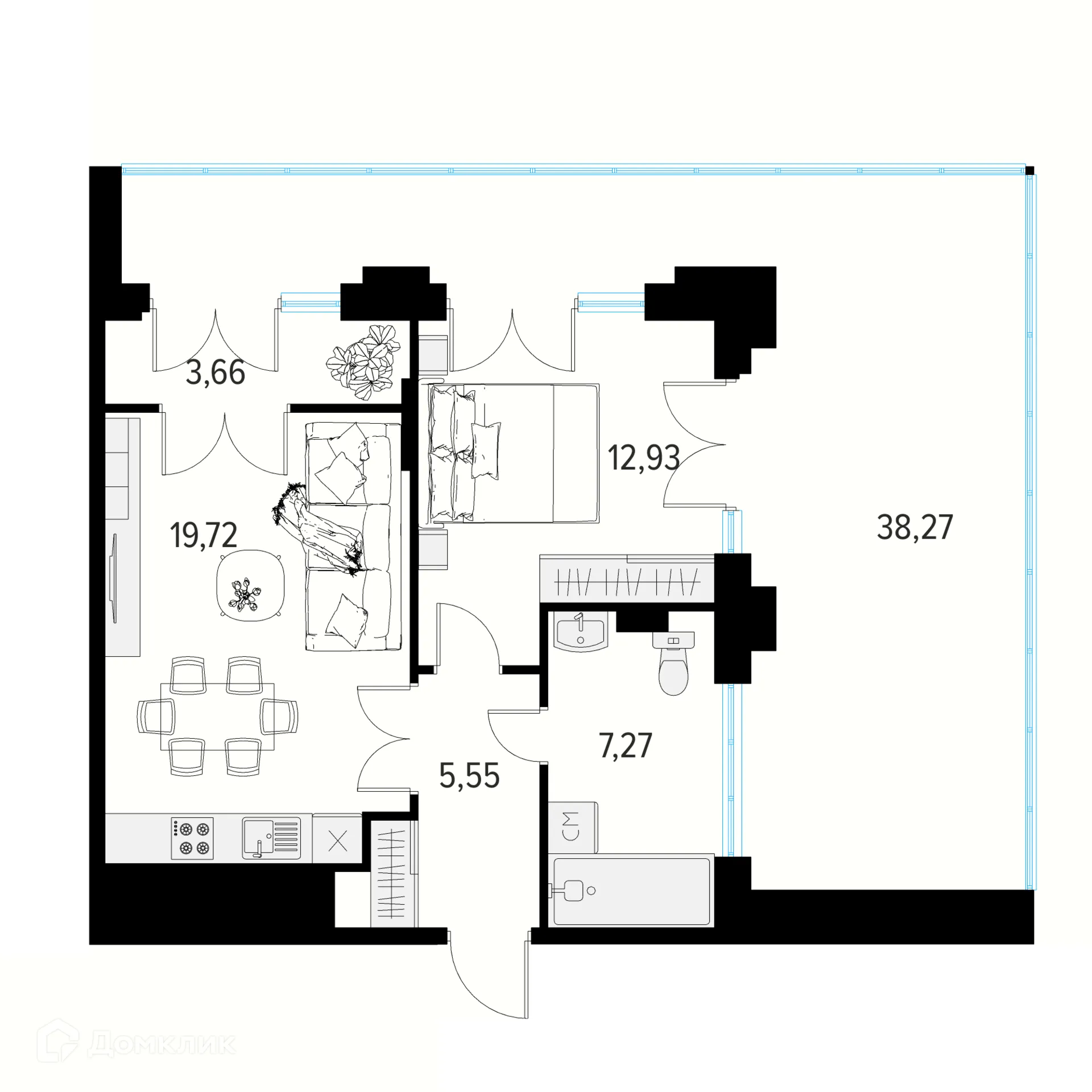 Фото квартиры в ЖК Манхэттен