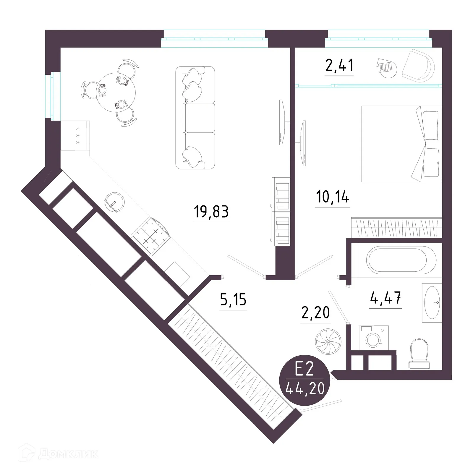 Фото квартиры в ЖК Крылья