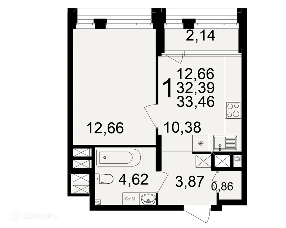 Фото квартиры в ЖК Большая история