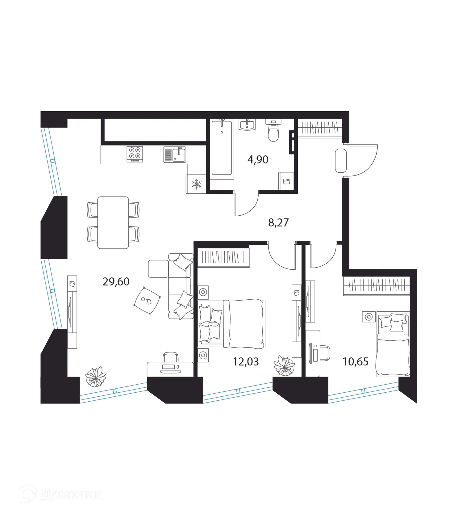 Фото квартиры в ЖК Манхэттен