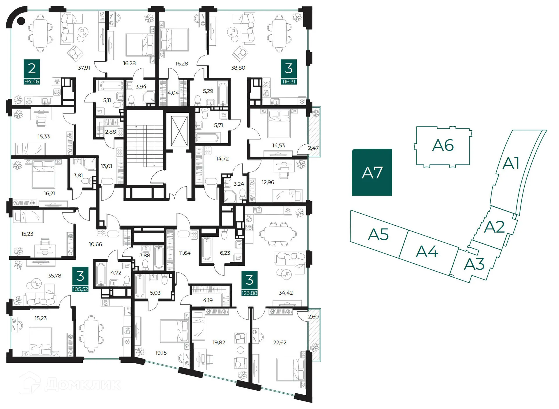 Фото квартиры в ЖК Арт-кварталы