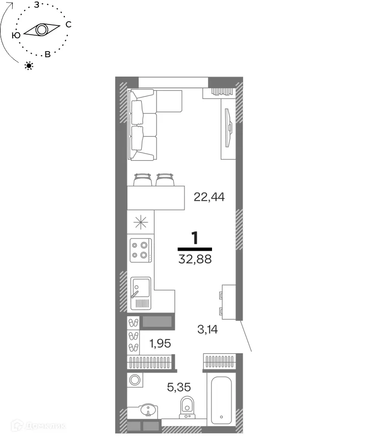 Фото квартиры в ЖК Метропарк 4