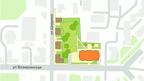 3 комн. в ЖК Жилой дом на Вознесенской