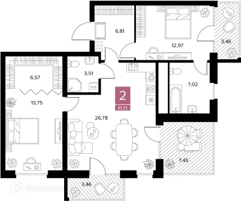 Фото квартиры в ЖК Квартал Дягилев