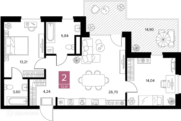 Фото квартиры в ЖК Квартал Дягилев