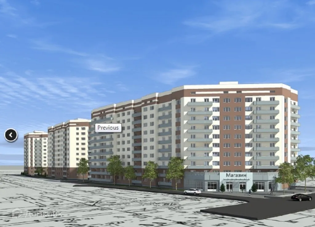 Планировка 1-комнатной квартиры 40.9 м² в ЖК ЖК "Дельфин", г. Таганрог — фото 2