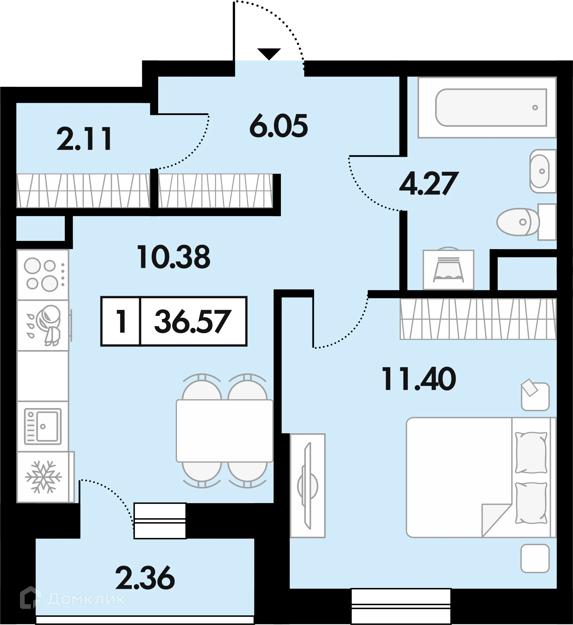 Фото квартиры в ЖК Окские просторы