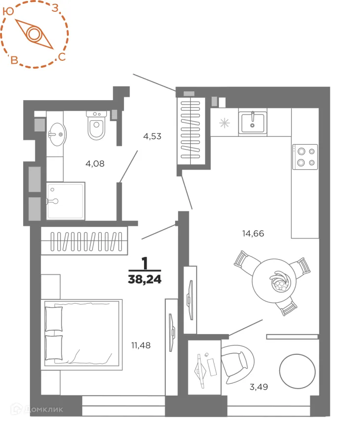 Фото квартиры в ЖК Нобель