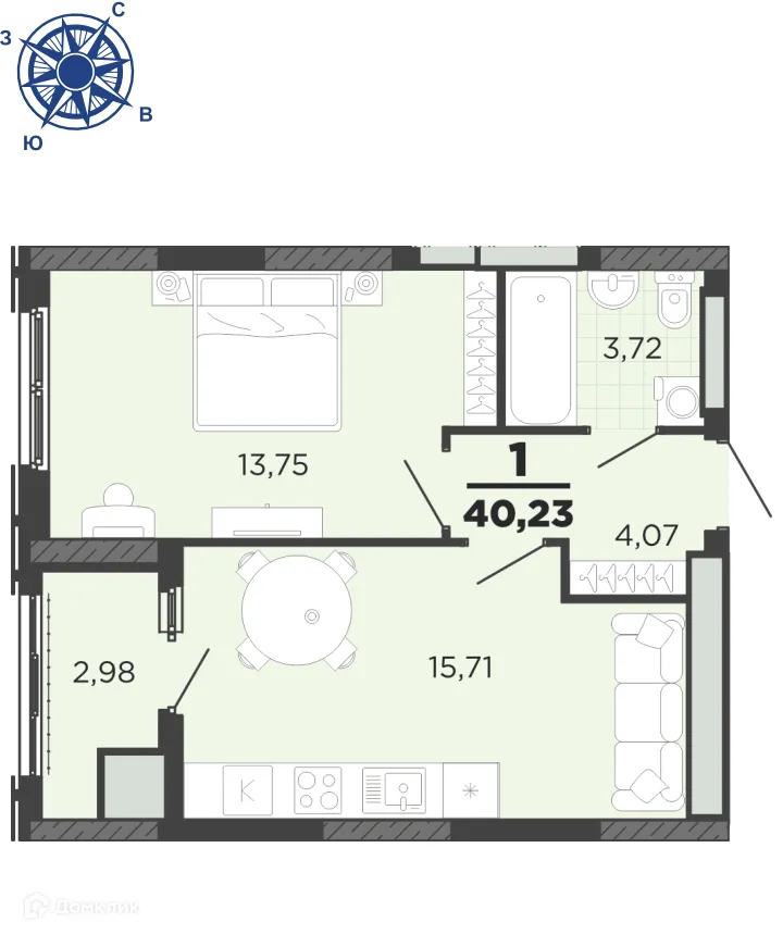 Фото квартиры в ЖК "Академик"