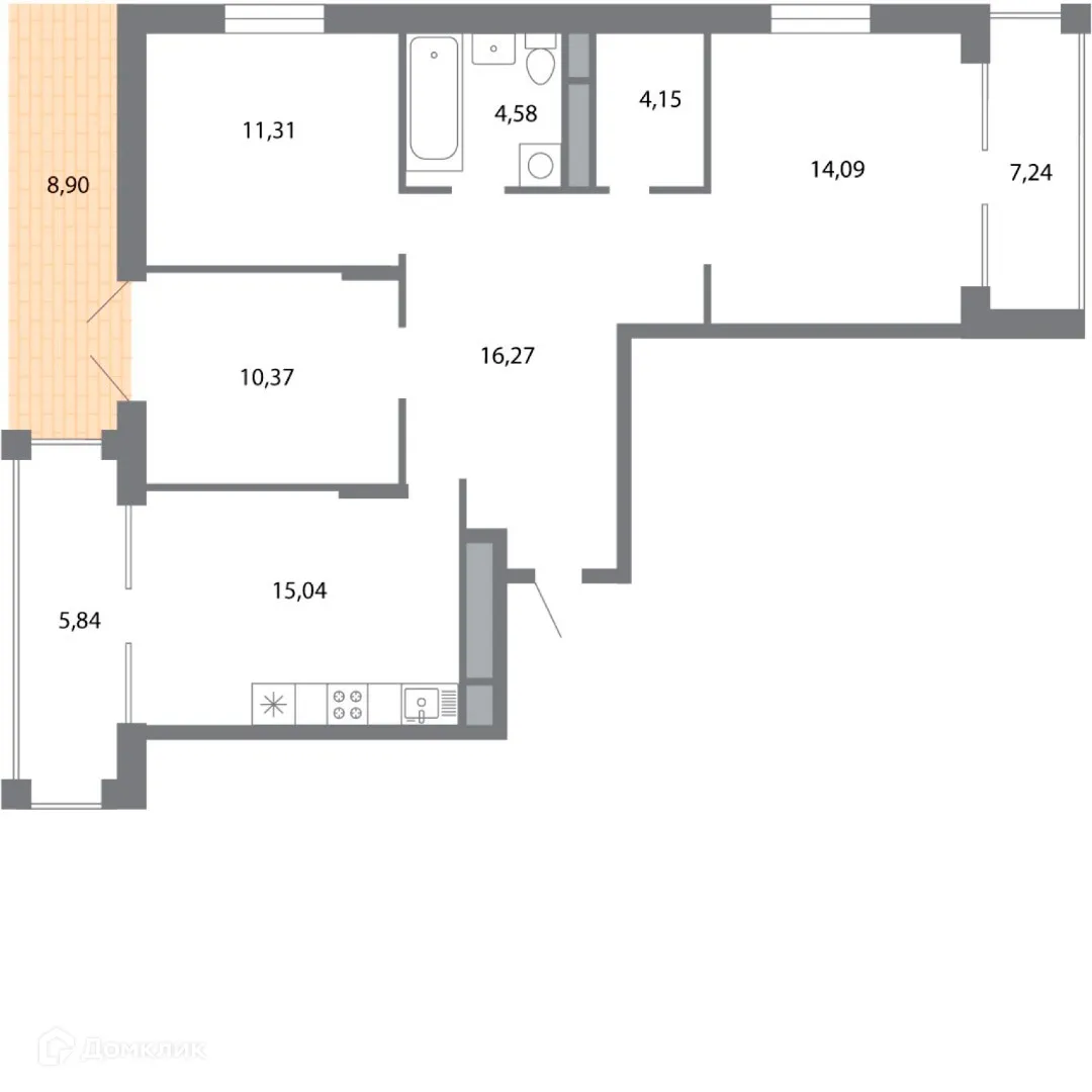 Фото квартиры в ЖК Солотчинский квартал
