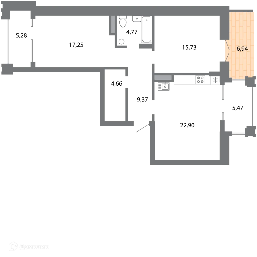 Фото квартиры в ЖК Солотчинский квартал