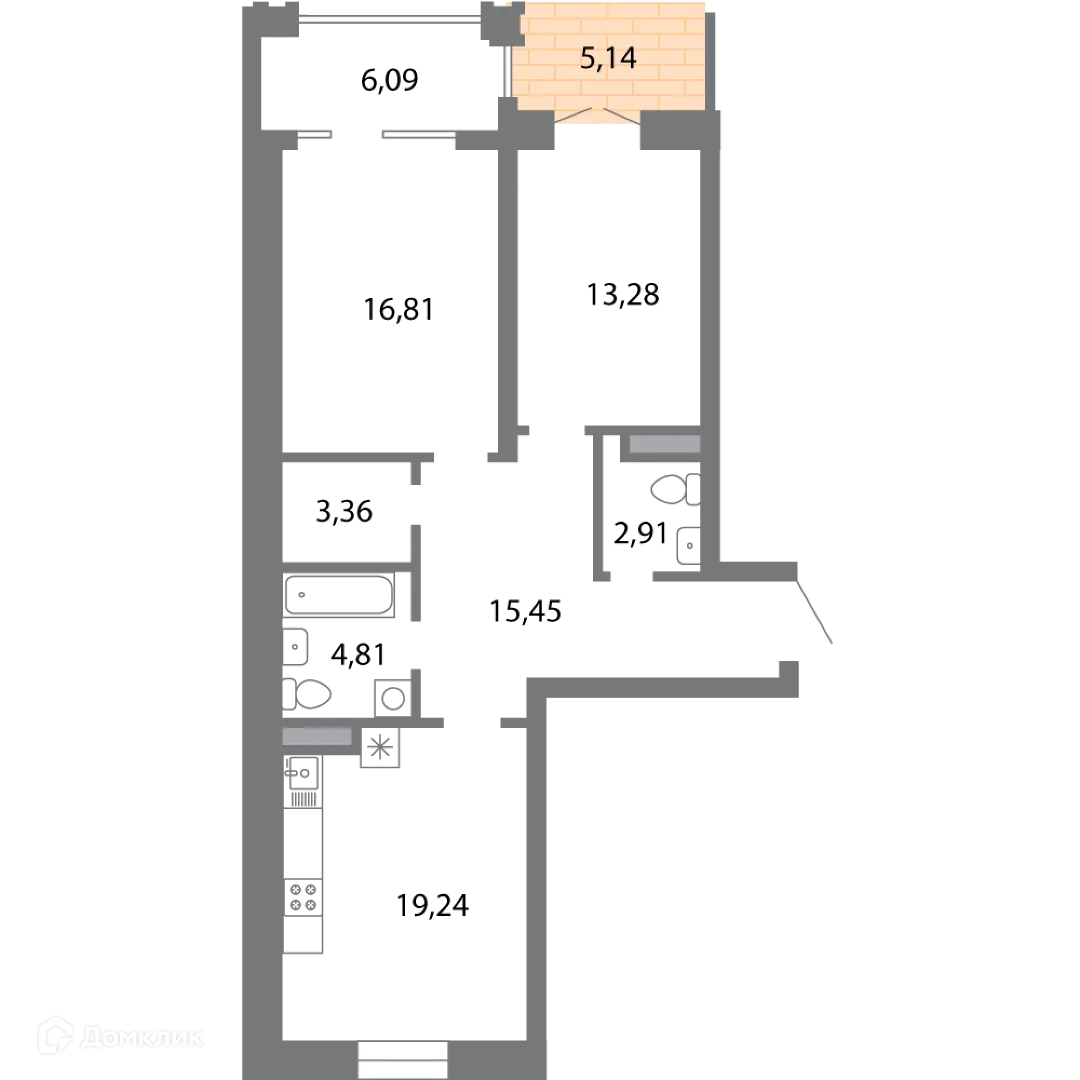 Фото квартиры в ЖК Солотчинский квартал
