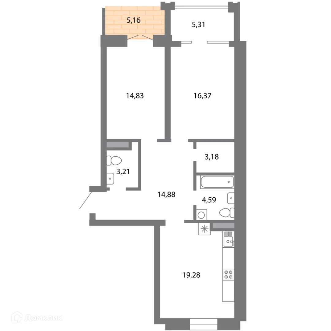 Фото квартиры в ЖК Солотчинский квартал