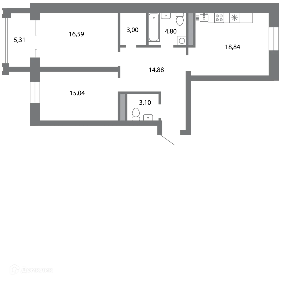 Фото квартиры в ЖК Солотчинский квартал