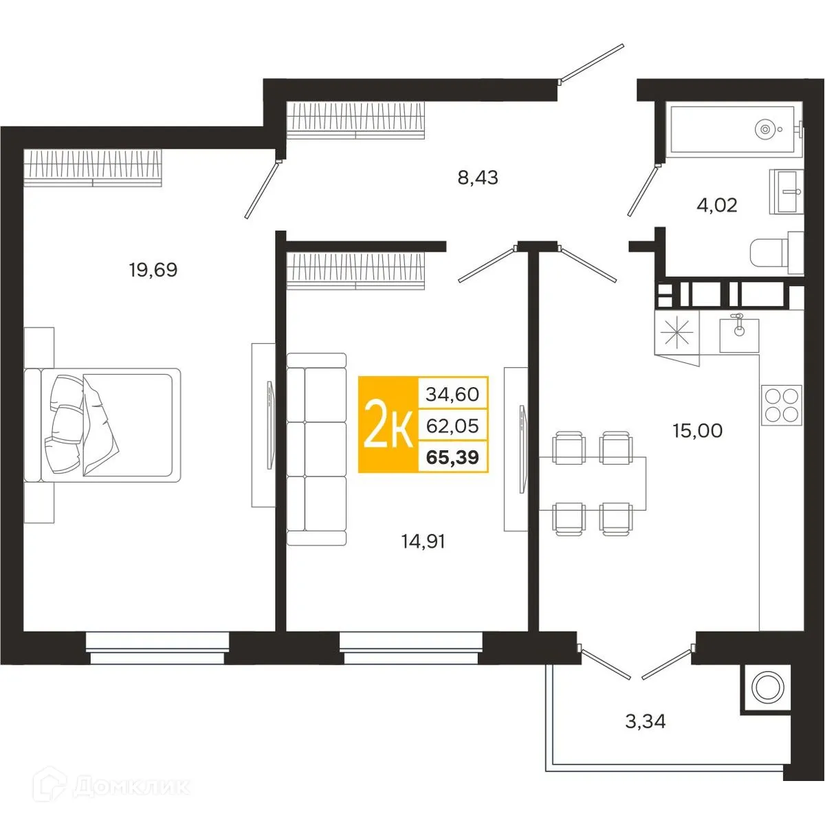 Фото квартиры в ЖК Ривер Парк