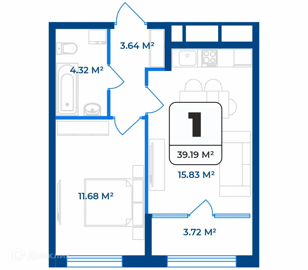 Фото квартиры в ЖК Дом на Разина