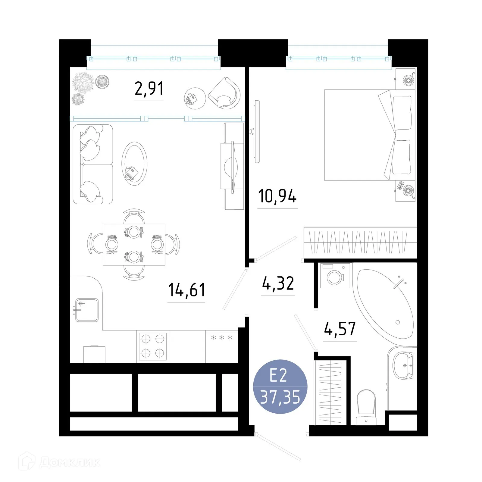 Фото квартиры в ЖК РОЩА