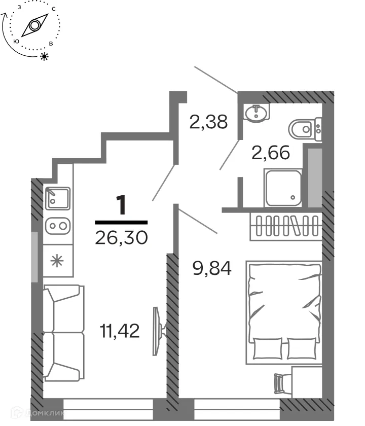 Фото квартиры в ЖК город Рязань, Улица Зубковой