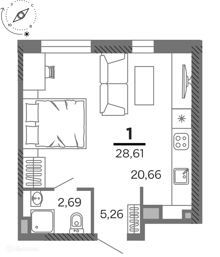 Фото квартиры в ЖК город Рязань, Улица Зубковой