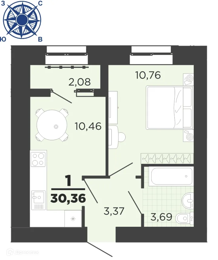 Фото квартиры в ЖК "Юный"