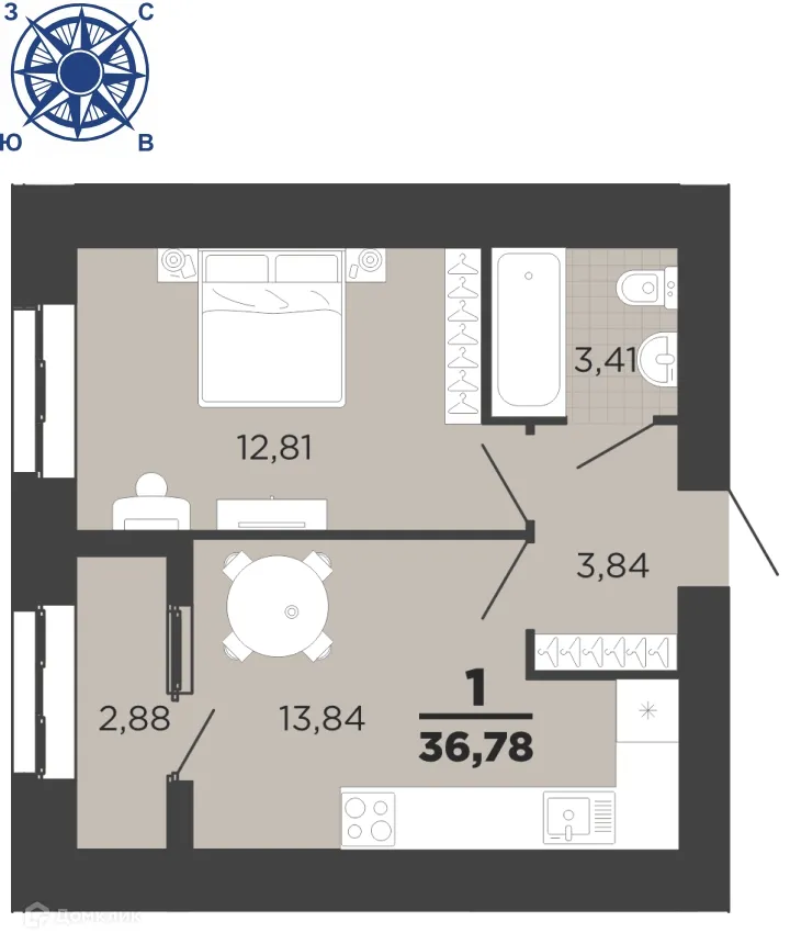 Фото квартиры в ЖК "Юный"