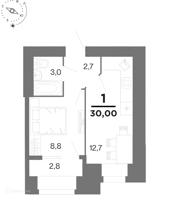 Фото квартиры в ЖК "Бирюзова Парк"