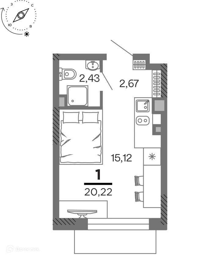 Фото квартиры в ЖК город Рязань, Улица Зубковой