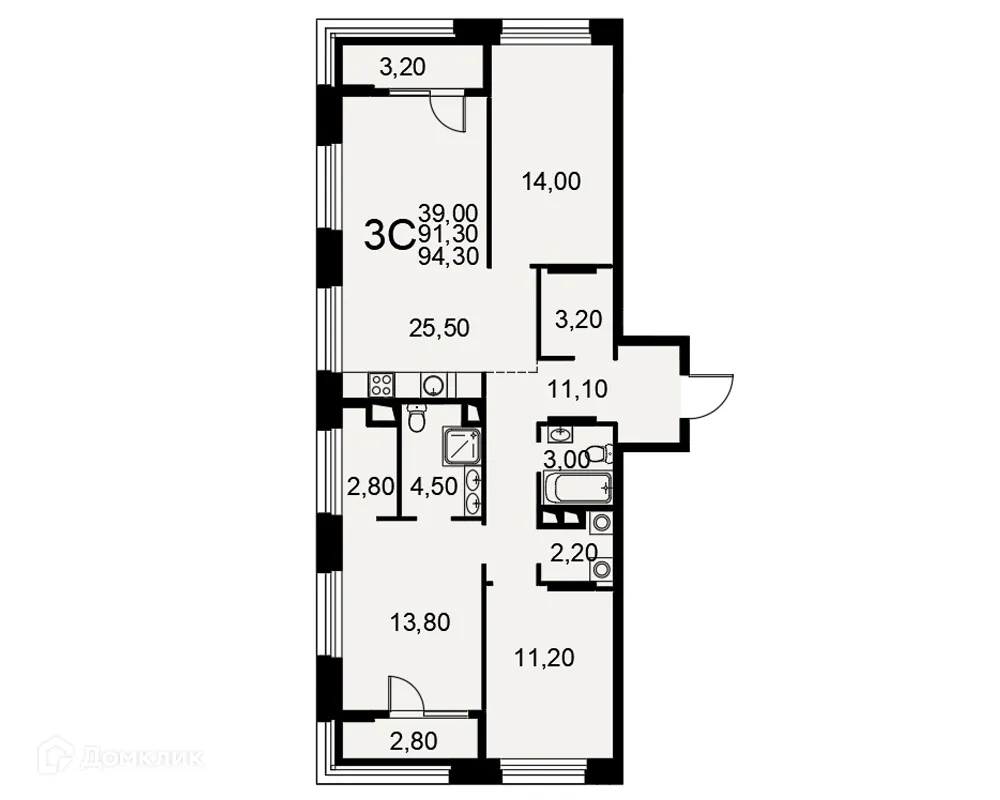 Фото квартиры в ЖК "Акцент"