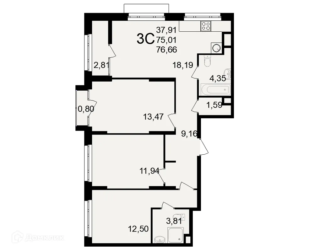 Фото квартиры в ЖК Аура