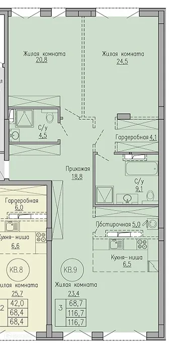 Фото квартиры в ЖК по пер. Белинского