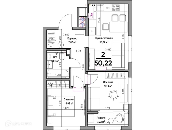 Фото квартиры в ЖК Аструм