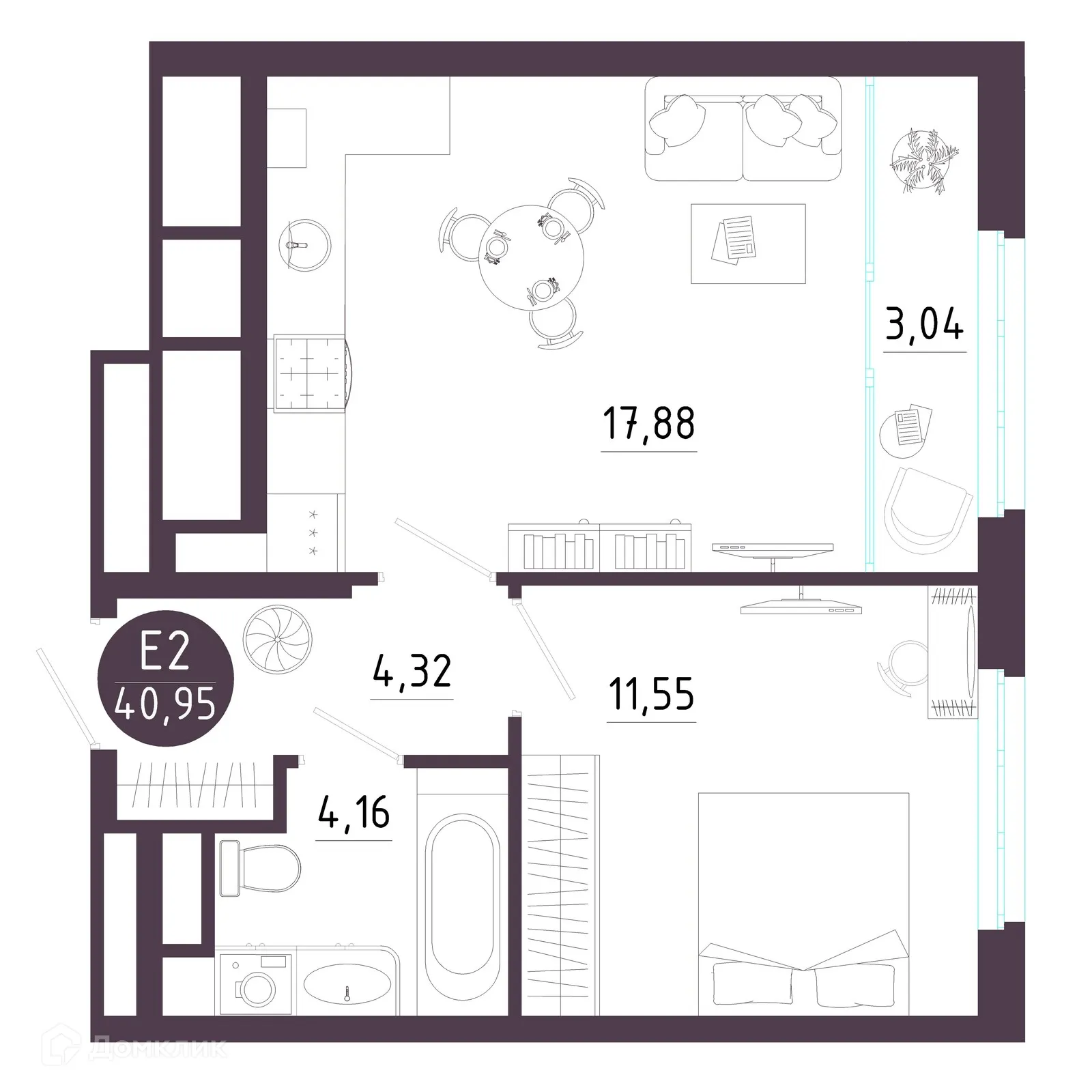Фото квартиры в ЖК Крылья