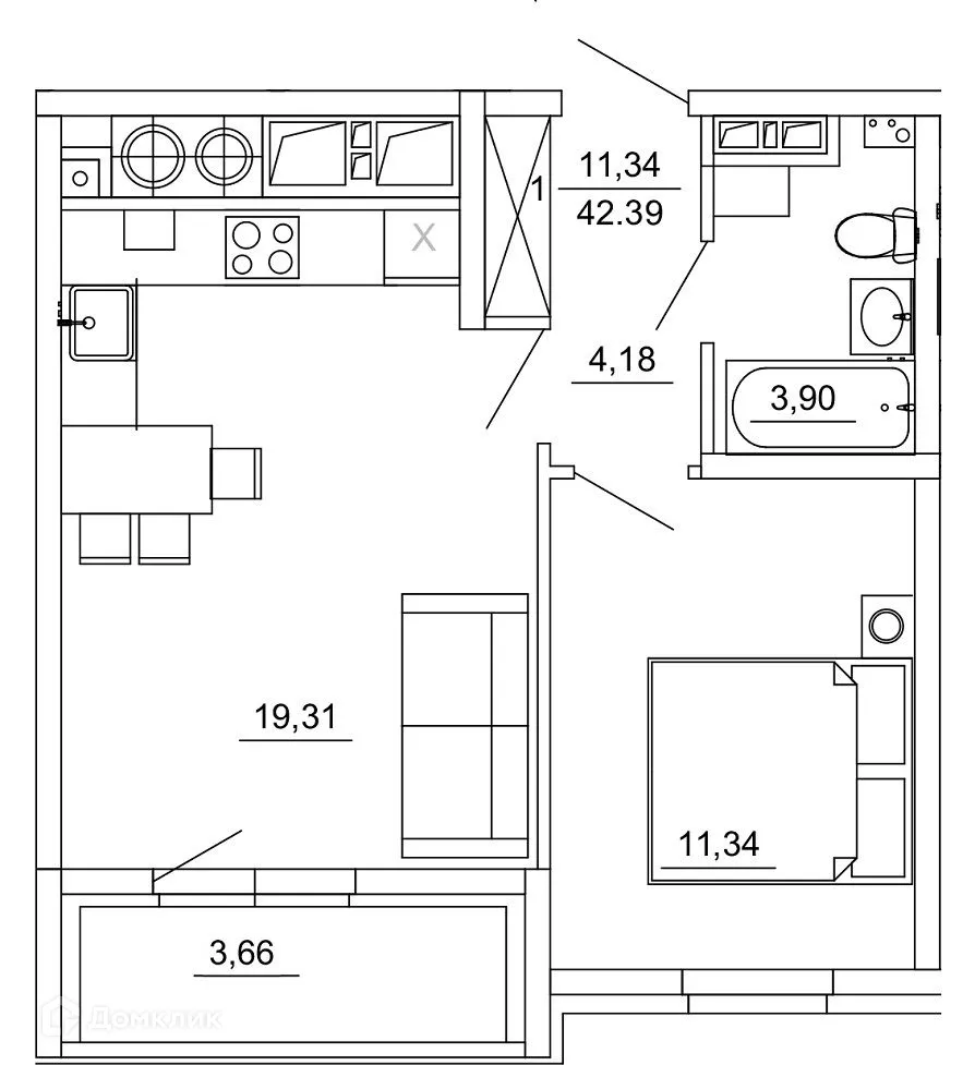 Фото квартиры в ЖК Смарт Квартал ЦЕНТРАЛЬНЫЙ