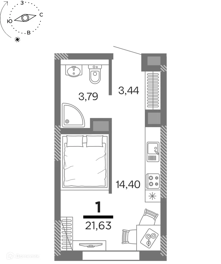Фото квартиры в ЖК Метропарк 4