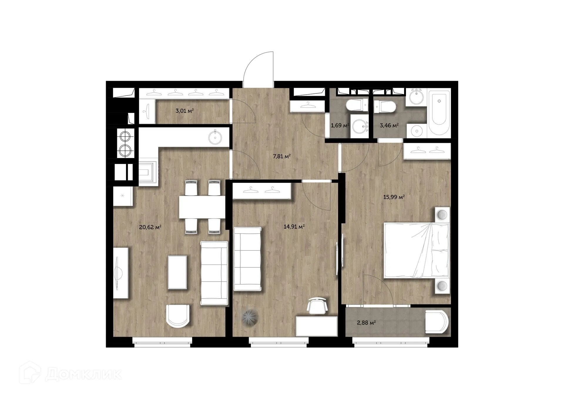 Фото квартиры в ЖК "Голландия"