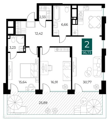 Фото квартиры в ЖК Арт-кварталы