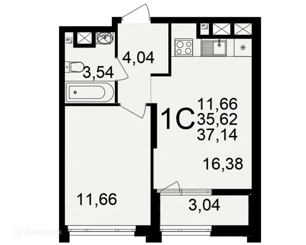 1 комн. квартиры в Рязани новостройки