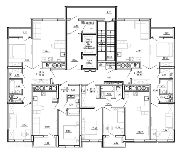 2 комн. квартиры в Рязани новостройки